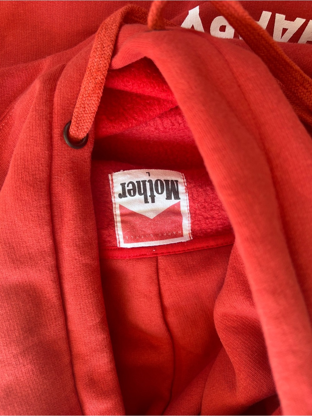 Mother Branded Red Graphic Hoodie - World Champion Back Print - Picture 3 of 3